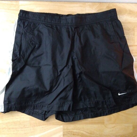 Vintage Nike Small Swoosh Logo Striped Wind Shorts Athletic Running - Picture 2 of 7